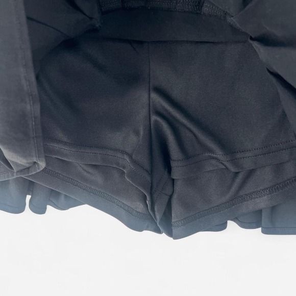 Y2K Styled Whimsigoth Black Pleated Mini Skort - Picture 4 of 7